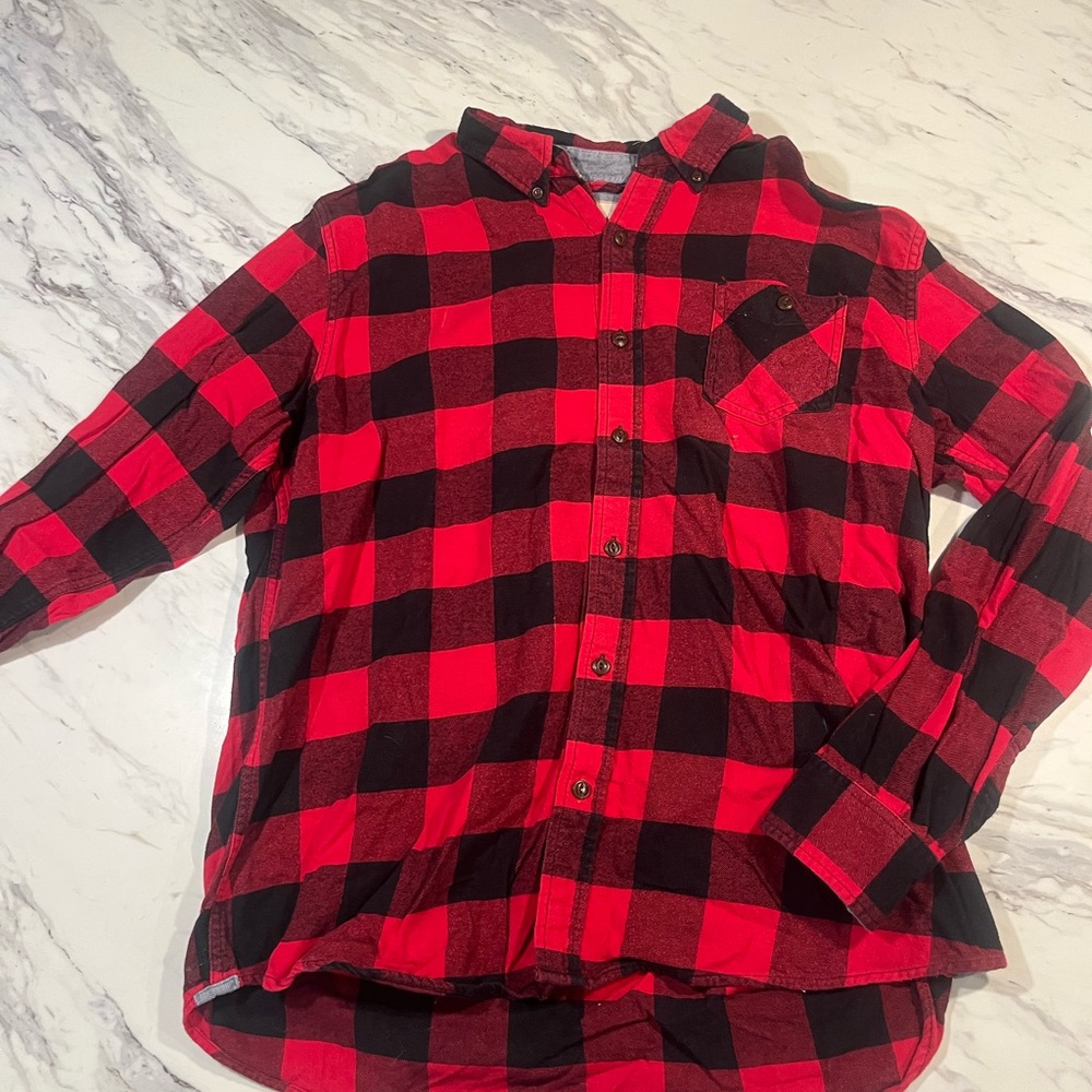 Red and Black Plaid Shirt